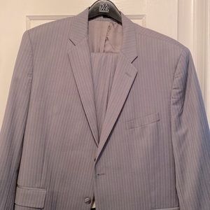 Calvin Klein Grey Pinstripe Suit - 44R
